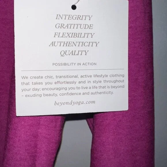 NWT Beyond Yoga Featherweight Sunrise Cropped Pullover Magenta Heather Size XL - Picture 5 of 8